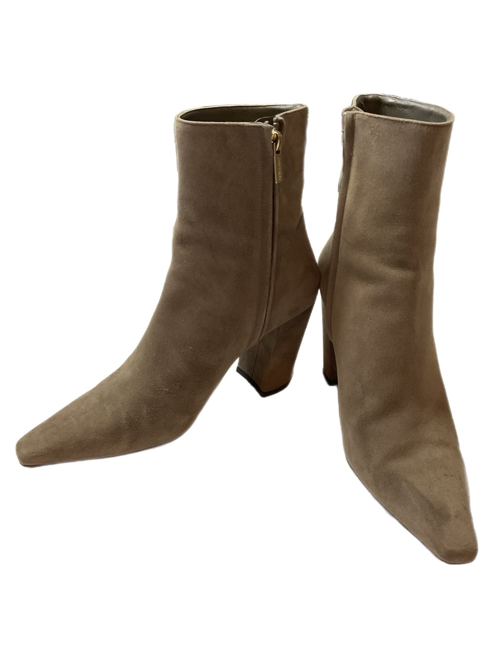 Authentic Jimmy Choo ZADIE Tan Boots EU 38/8US Designer Block Heels Mid Calf - Picture 3 of 16